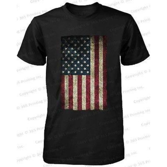 American Flag Men s T-shirt -July 4th Red White and Blue Graphic Teeidx 3P462781187