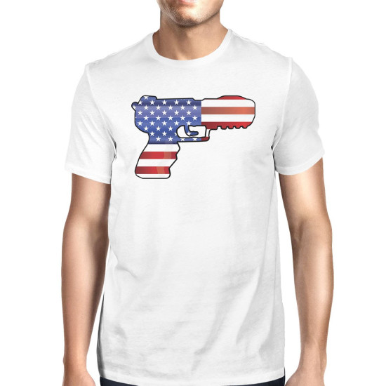 American Flag Pistol Mens Tee Unique Patriotic Gift For 4th Of Julyidx 3P10973151948