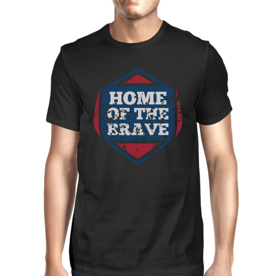 Home Of The Brave American Flag Shirt Mens Black Graphic Tshirtidx 3P11033818700
