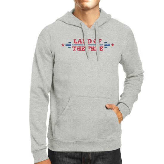 Land Of The Free Unisex Graphic Hoodie Gray Crewneck Pullover Giftidx 3P11025540044