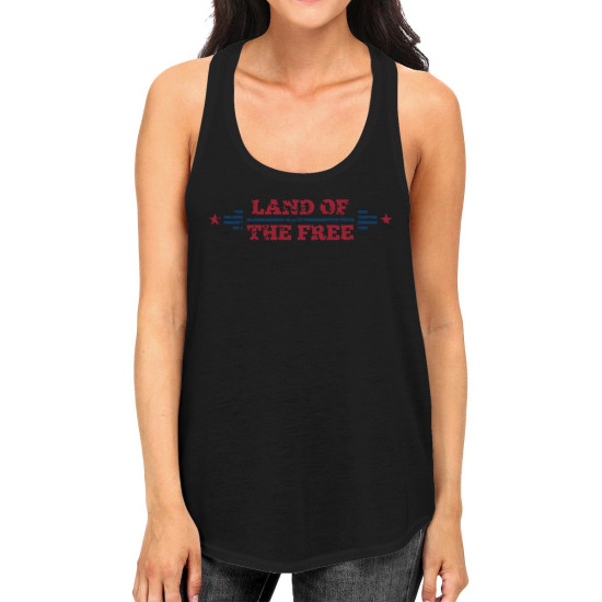 Land Of The Free Womens Black Crewneck Tank Top 4th Of July Giftidx 3P11025508812