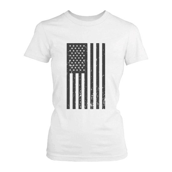 Women s Vintage American Flag Fourth of July T-shirt Casual July 4th shirtidx 3P6807898758